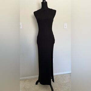 NWOT 🔥 Forever 21 Black Ribbed Maxi Dress